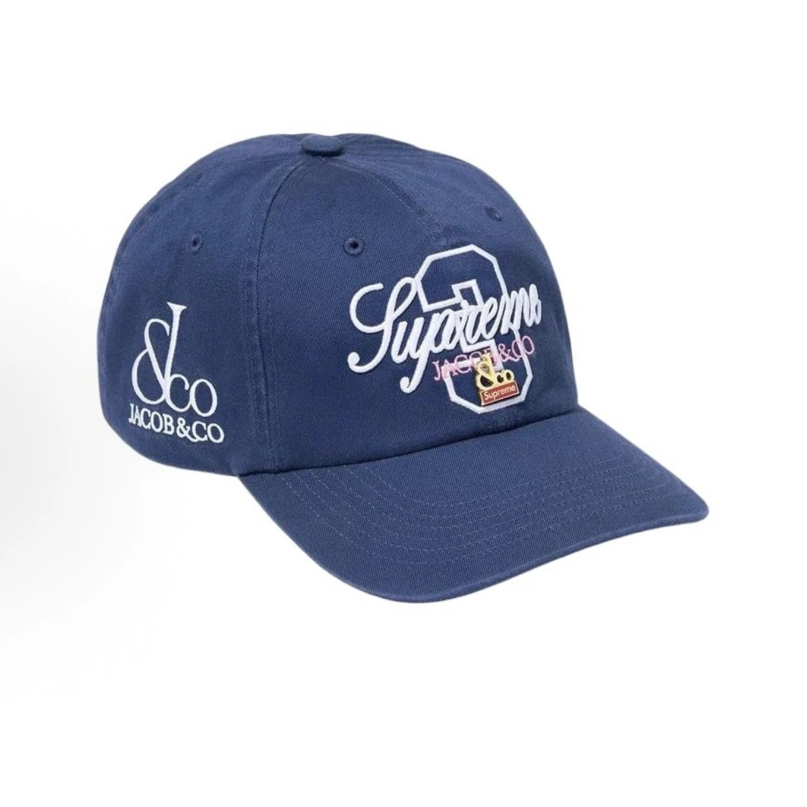 Washed Cotton Polo Theme Baseball Cap, Navy Vintage Equestrian Embroidery Hat Adjustable Strap
