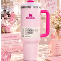 Stanley Quencher H2.0 40oz Pink Tumbler Handle Straw FlowState Lid